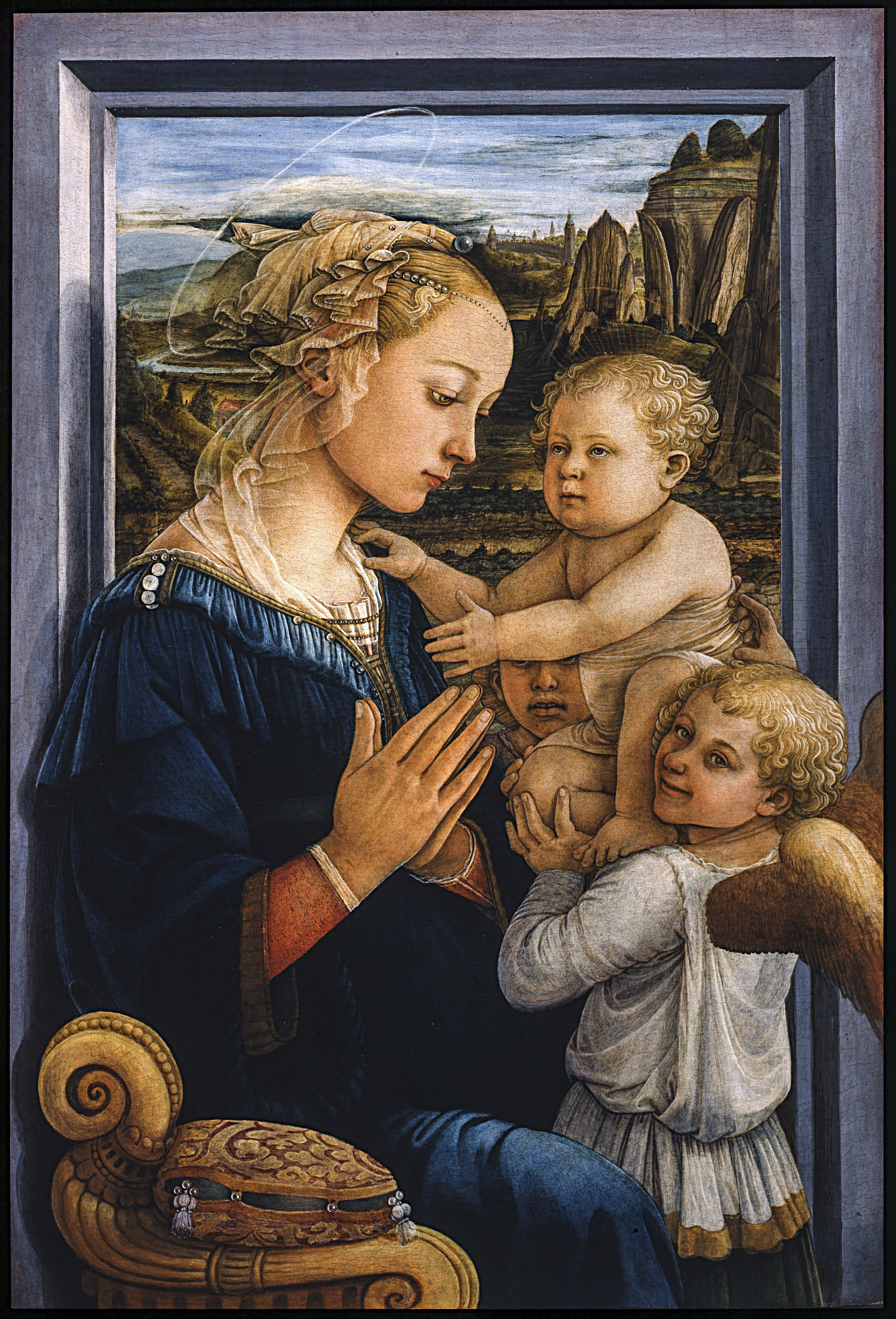 Madonna with child and two Angels - Filippo Lippi (1406–1469) - Google Art Project