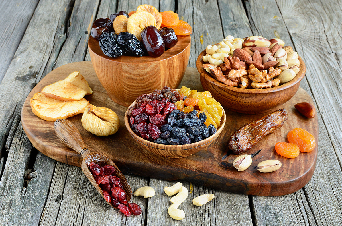 Mix of dried fruits and nuts
