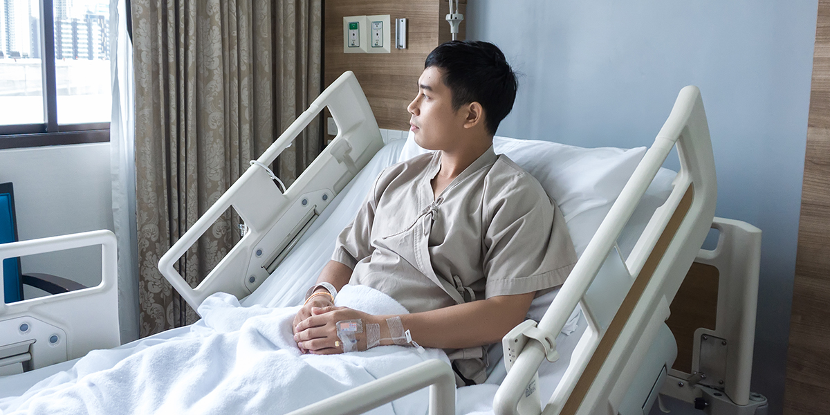 MAN IN HOSPITAL