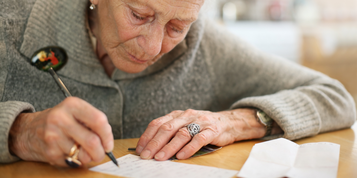 OLD WOMAN, WRITING